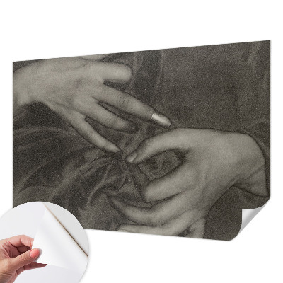 Mural de pared con estampado hermoso Material para manos
