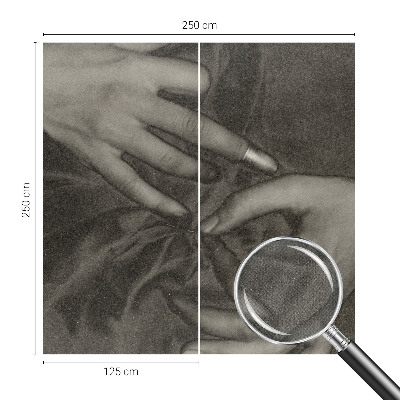 Mural de pared con estampado hermoso Material para manos