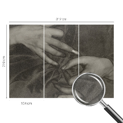 Mural de pared con estampado hermoso Material para manos