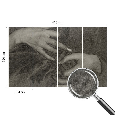 Mural de pared con estampado hermoso Material para manos