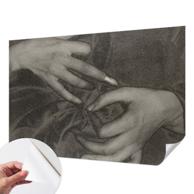 Mural de pared con estampado hermoso Material para manos