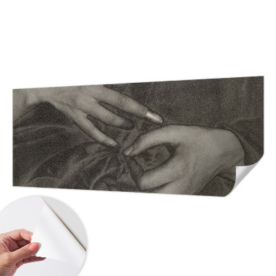 Mural de pared con estampado hermoso Material para manos