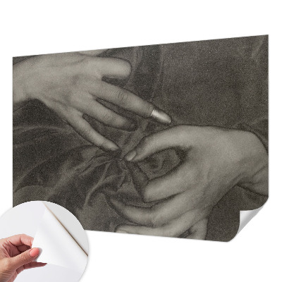 Mural de pared con estampado hermoso Material para manos