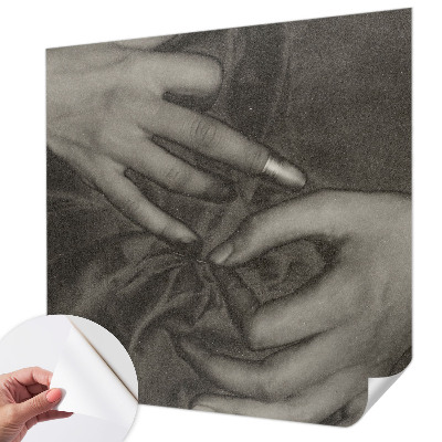 Mural de pared con estampado hermoso Material para manos