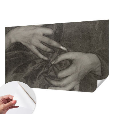 Mural de pared con estampado hermoso Material para manos