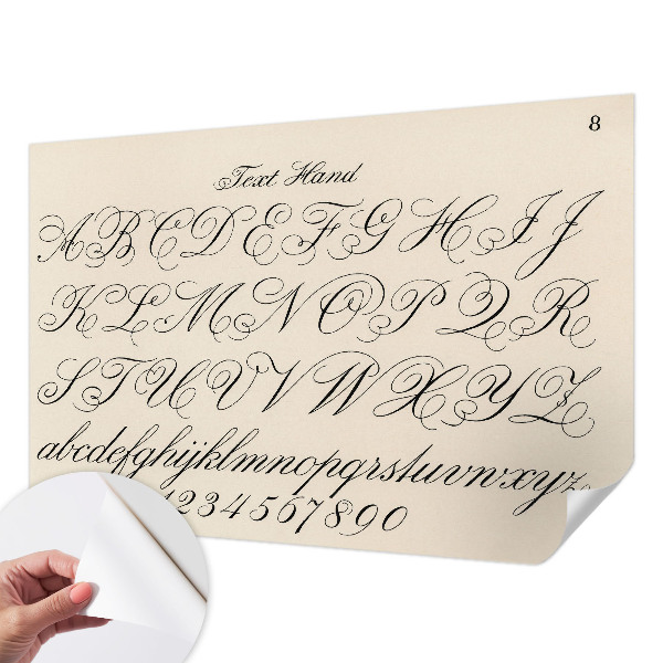 Fotomural decorativo para cabecero de cama Escritura caligráfica