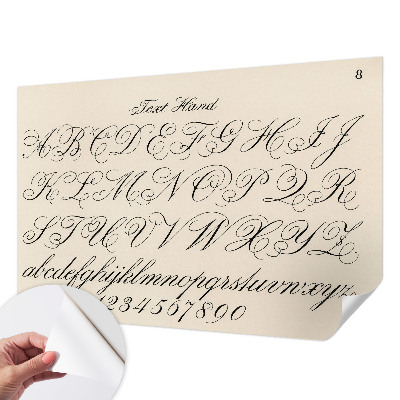 Fotomural decorativo para cabecero de cama con diseño de escritura caligráfica