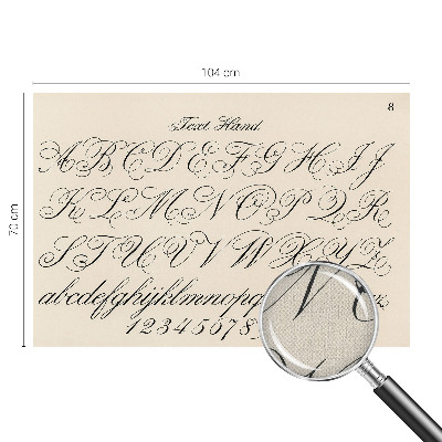 Fotomural decorativo para cabecero de cama Escritura caligráfica