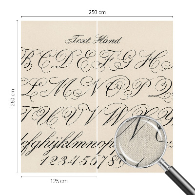 Fotomural decorativo para cabecero de cama Escritura caligráfica