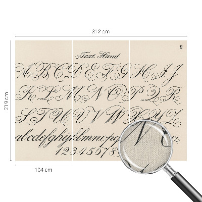 Fotomural decorativo para cabecero de cama Escritura caligráfica