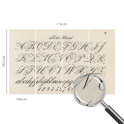 Fotomural decorativo para cabecero de cama Escritura caligráfica