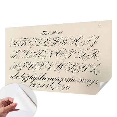 Fotomural decorativo para cabecero de cama Escritura caligráfica