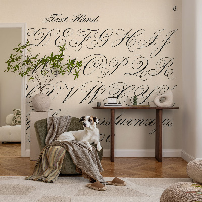 Fotomural decorativo para cabecero de cama Escritura caligráfica