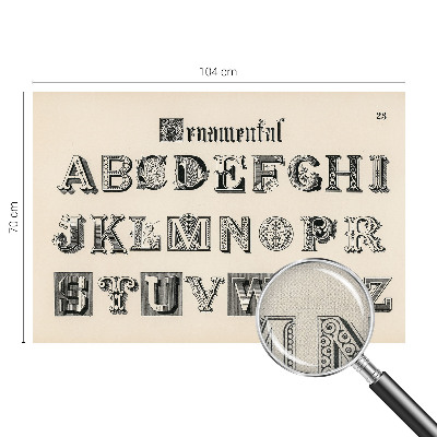 Papel mural texturado decorativo Letras decorativas