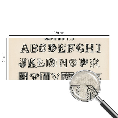 Papel mural texturado decorativo Letras decorativas