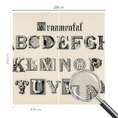 Papel mural texturado decorativo Letras decorativas