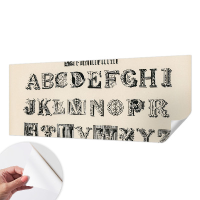 Papel mural texturado decorativo Letras decorativas