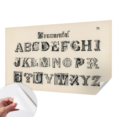 Papel mural texturado decorativo Letras decorativas