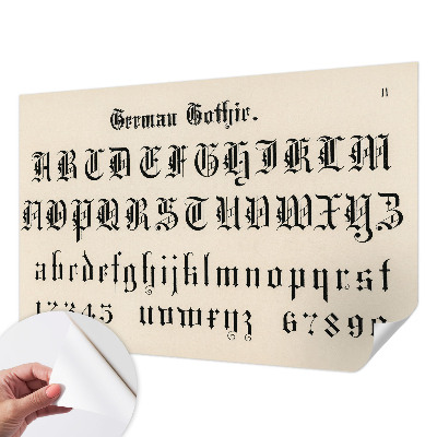 Fotomural decorativo para cabecero de cama letras góticas