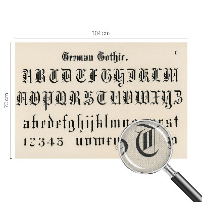 Fotomural decorativo para cabecero de cama letras góticas