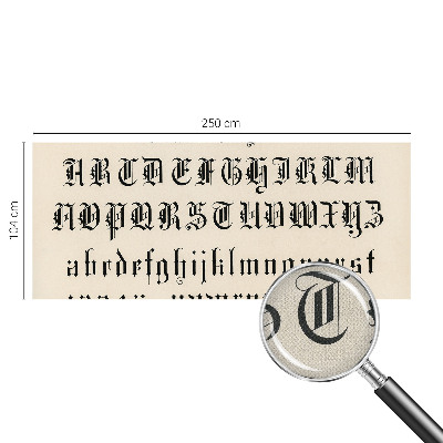 Fotomural decorativo para cabecero de cama letras góticas