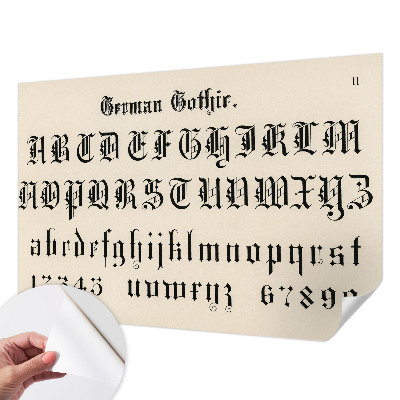 Fotomural decorativo para cabecero de cama letras góticas