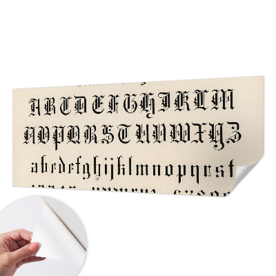 Fotomural decorativo para cabecero de cama con letras góticas