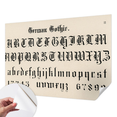 Fotomural decorativo para cabecero de cama letras góticas