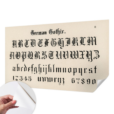 Fotomural decorativo para cabecero de cama letras góticas