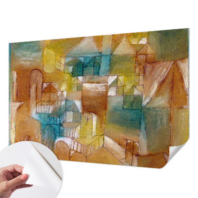 Papel mural con patrón decorativo con motivo de estructuras geométricas