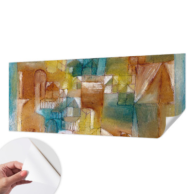 Papel mural con patrón decorativo con motivo de estructuras geométricas