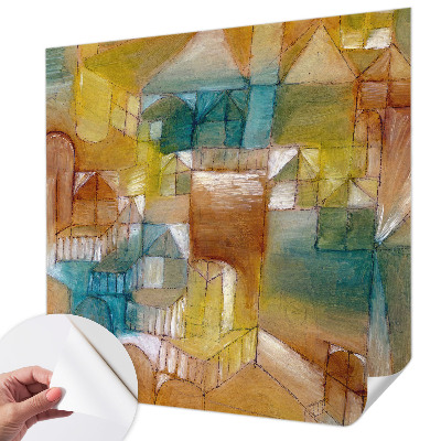 Papel mural con patrón decorativo con motivo de estructuras geométricas