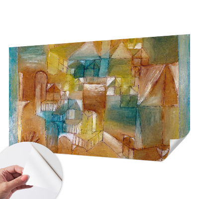 Papel mural con patrón decorativo con motivo de estructuras geométricas