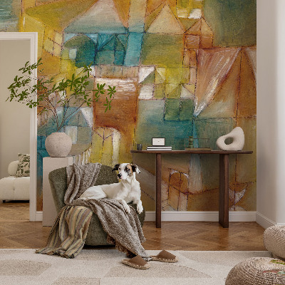 Papel mural con patrón decorativo Estructuras geométricas