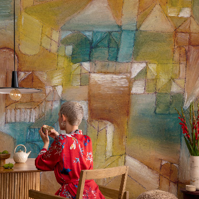 Papel mural con patrón decorativo Estructuras geométricas