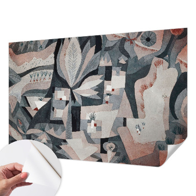 Mural de pared con estampado hermoso con un diseño de abstracción de la naturaleza