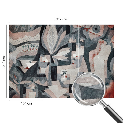 Mural de pared con estampado hermoso Abstracción de la naturaleza