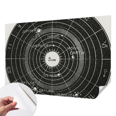 Papel mural texturado decorativo con diseño de diagrama cósmico