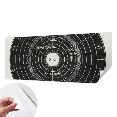 Papel mural texturado decorativo con diseño de diagrama cósmico