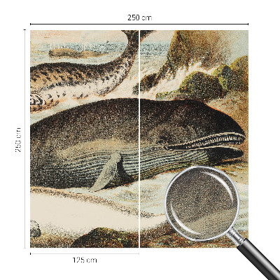 Papel mural con patrón decorativo gigantes marinos