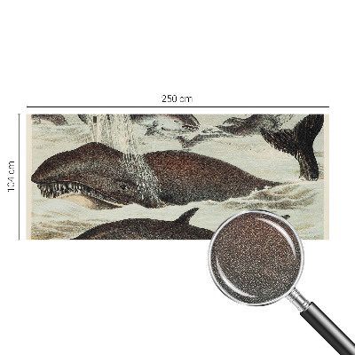 Mural de pared con estampado hermoso Criaturas marinas