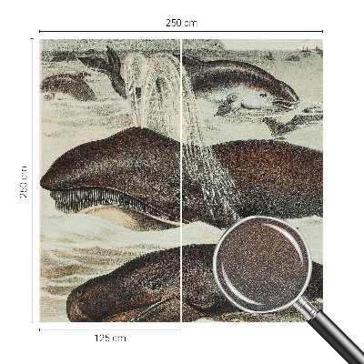 Mural de pared con estampado hermoso Criaturas marinas