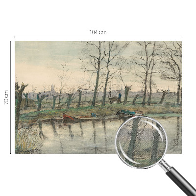 Papel mural texturado decorativo Paisaje invernal