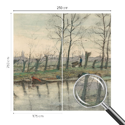 Papel mural texturado decorativo Paisaje invernal