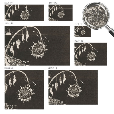 Papel mural con patrón decorativo Girasol nostálgico