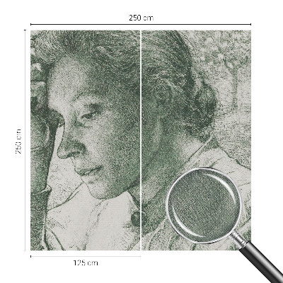 Fotomural decorativo para cabecero de cama Mujer reflexiva