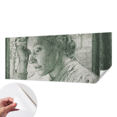 Fotomural decorativo para cabecero de cama Mujer reflexiva