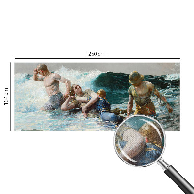 Mural de pared con estampado hermoso combate naval