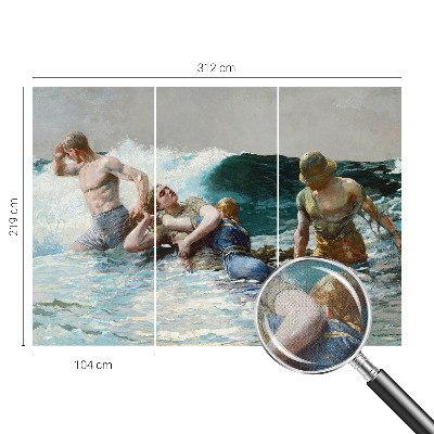 Mural de pared con estampado hermoso combate naval