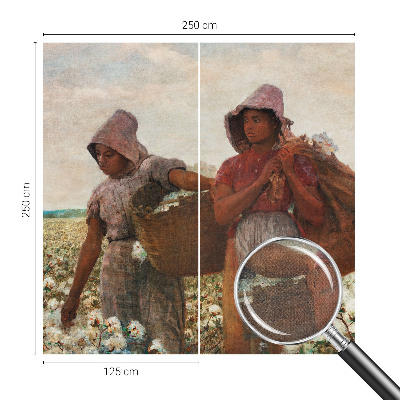 Papel mural texturado decorativo Trabajando en el campo